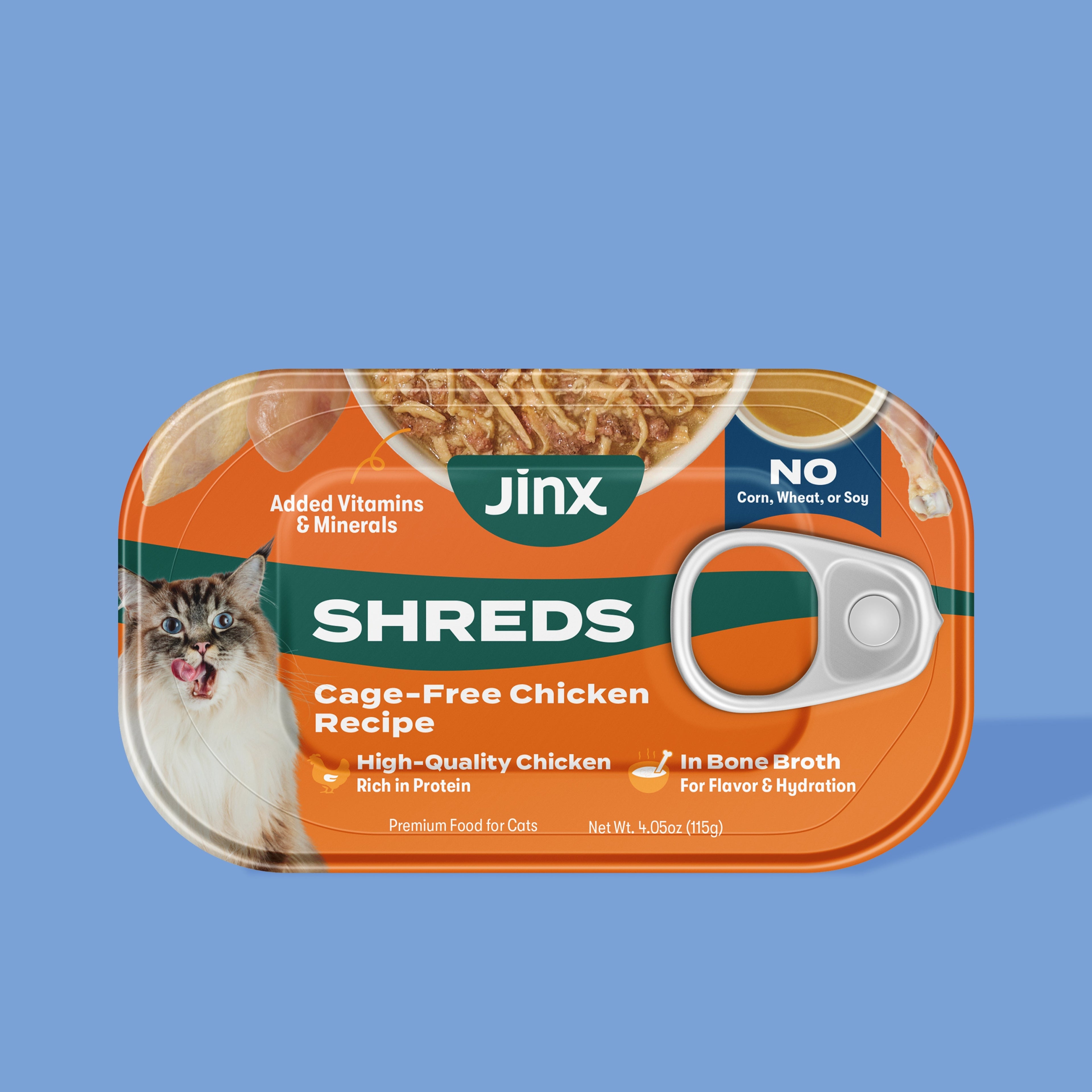 Cage-Free Chicken Shreds in Bone Broth