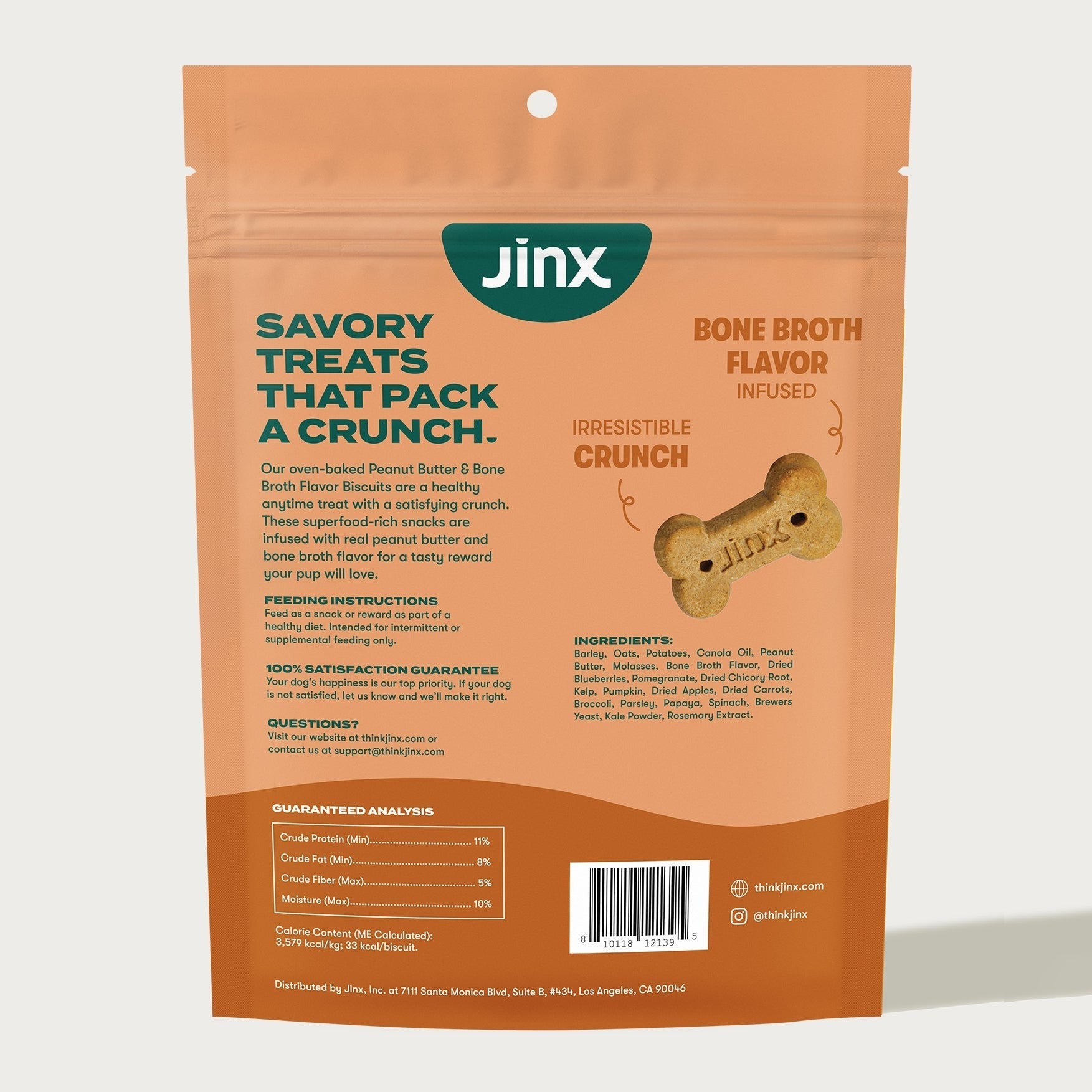 Peanut Butter & Bone Broth Biscuits
